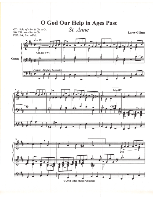 O God, Our Help In Ages Past (Arr. Larry Gillum) (Organ)