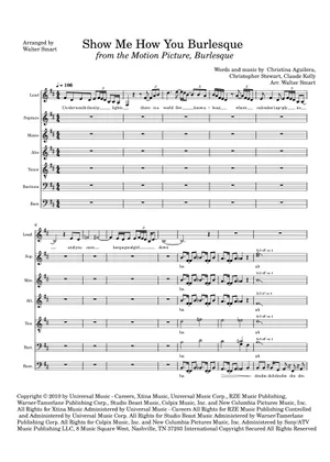 Show me how you burlesque - Christina Aguilera Sheet Music for Show me how you burlesque - Christina Aguilera Sheet Music for