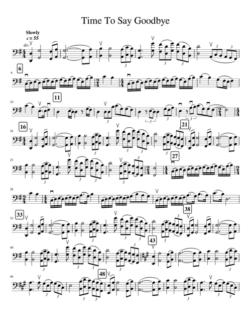 Time To Say Goodbye - Cello