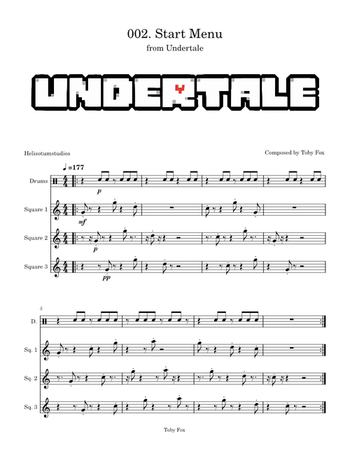002. Start Menu - Undertale – Toby Fox
