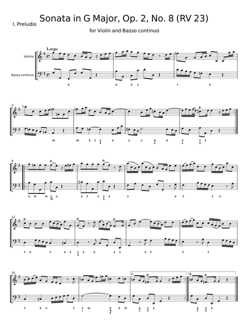 Violin Sonata in G major - Antonio Vivaldi