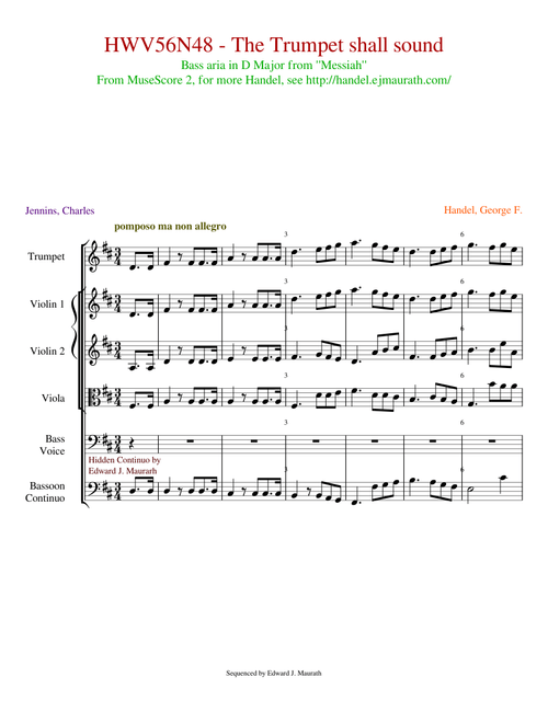 HWV56N48 - The Trumpet shall sound