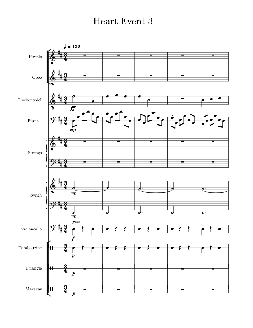 HMDS Heart Event (Mineral Town) Kengo Hagiwara et al. Sheet music for