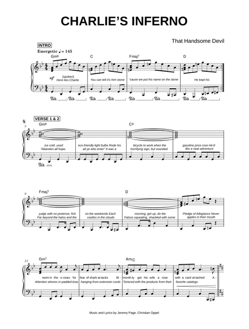 Charlie's Inferno - That Handsome Devil (Piano)