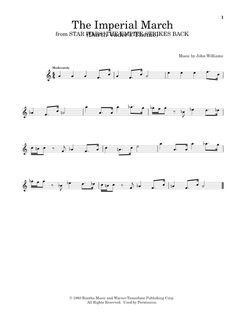 The Imperial March (Darth Vader's Theme) (from Star Wars: The Empire Strikes Back) - John Williams (Easy Guitar)
