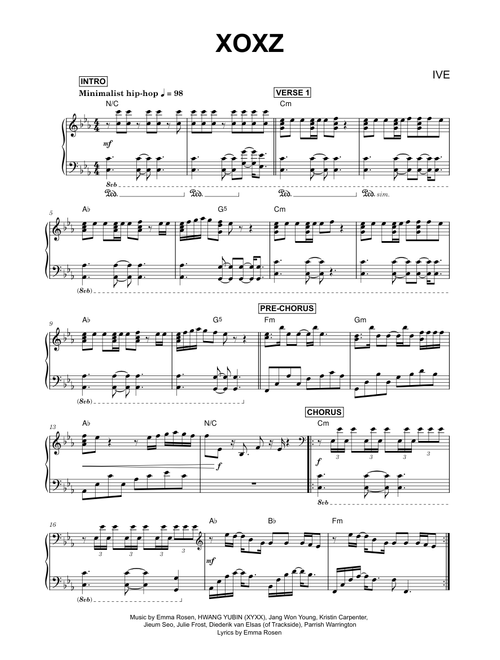 XOXZ - IVE (Piano)