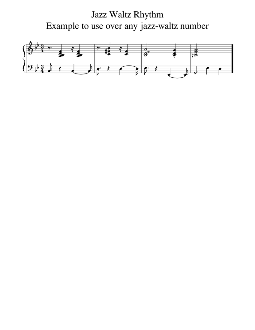 Jazz Waltz Rhythm Sheet music for Piano (Solo)