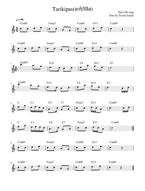 Tarikipas-chords