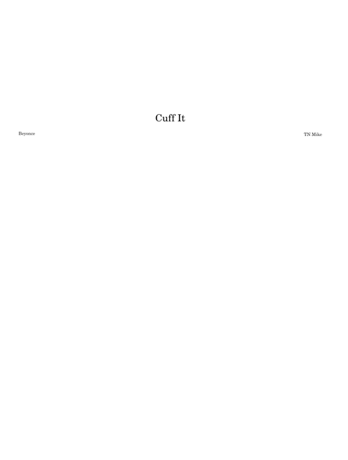 Cuff It – Beyoncé