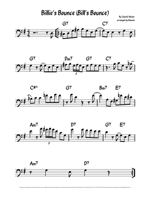 Billie's Bounce (Bill's Bounce) (Arr. Lkmusic) - Charlie Parker (Trombone Solo)
