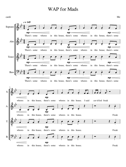 WAP for SATB Choir