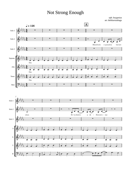 Not Strong Enough - SATB A Capella (boygenius)