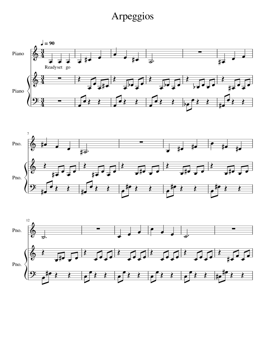 #7 Arpeggios Sheet Music for Piano (Solo) | MuseScore.com
