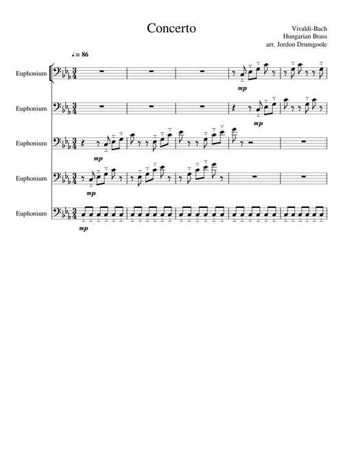 Vivaldi-Bach Concerto for Euphonium Quintet