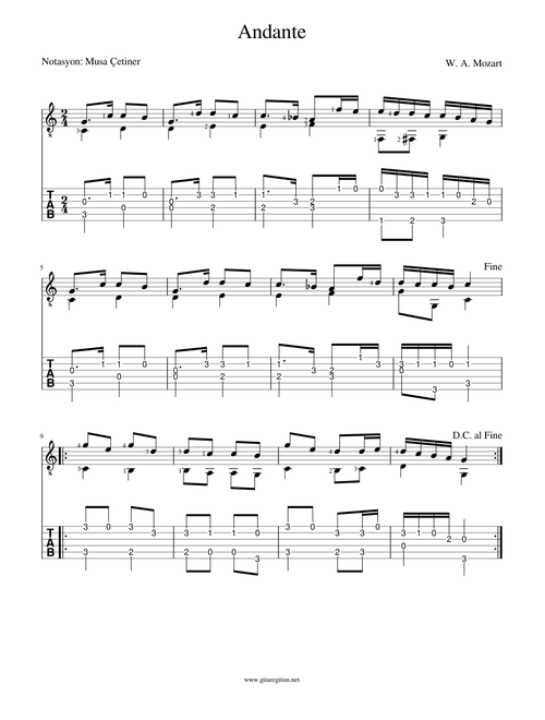 Mozart - Andante