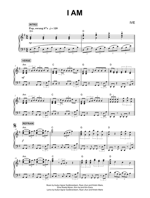 I AM - IVE (Piano)