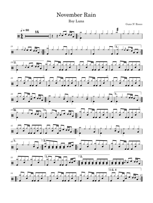 November rain – Guns N' Roses November rain by Guns N' Roses