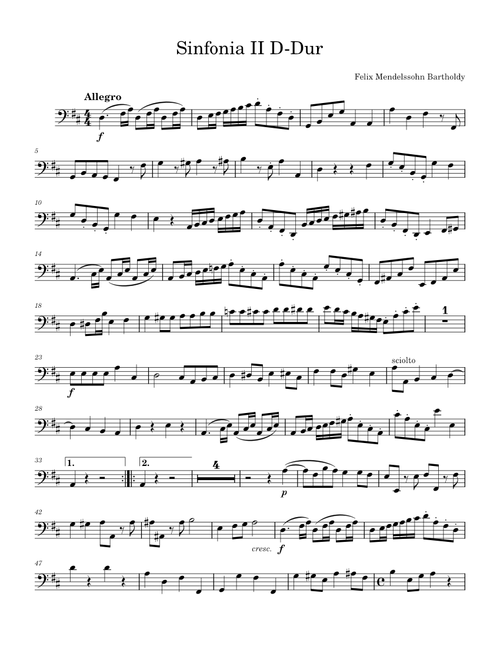 String Symphony No.2 in D major, MWV N 2 – Felix Mendelssohn