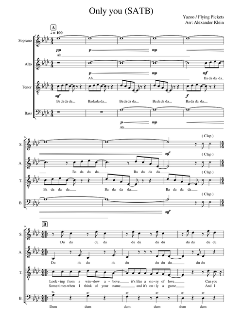 Only you (SATB)