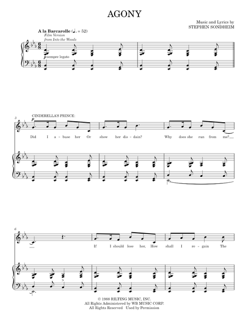 Agony - Stephen Sondheim (Piano Vocal)