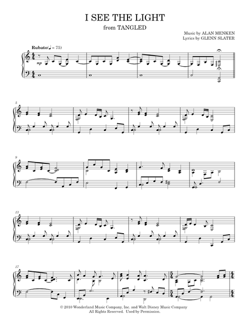 I See The Light (from Disney's Tangled) - Alan Menken (Piano Solo)