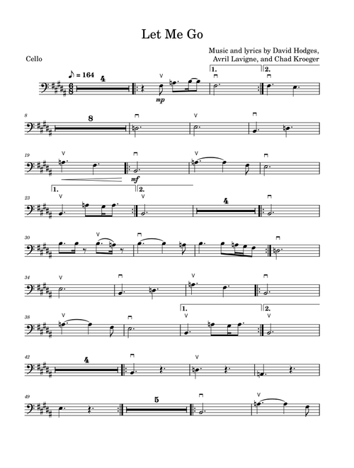 Let Me Go (Arr. David Lartey) - Avril Lavigne (Cello Solo)