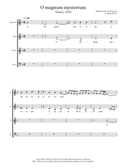 O magnum mysterium – Tomás Luis de Victoria