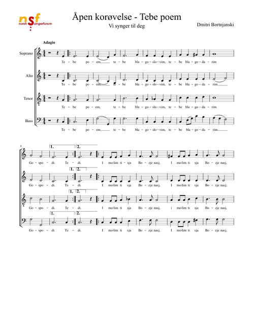 Åpen korøvelse - Tebe poem