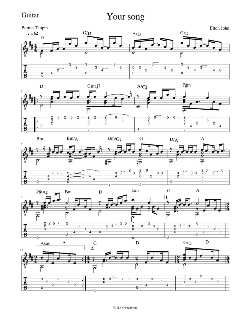 Your song chords easy on sale