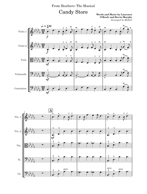 Candy Store – Heathers: The Musical String Arrangement