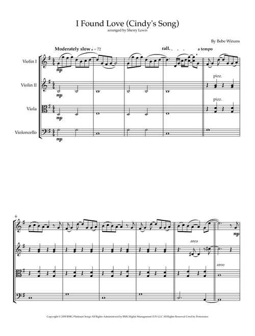 I Found Love (Arr. Sherry Lewis) - BeBe Winans (String Quartet)