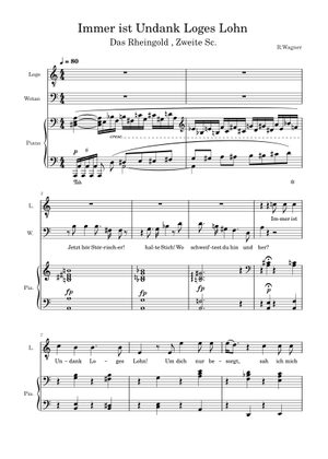 Wagner: Entry of the Gods into Valhalla (Piano solo) Sheet Music 