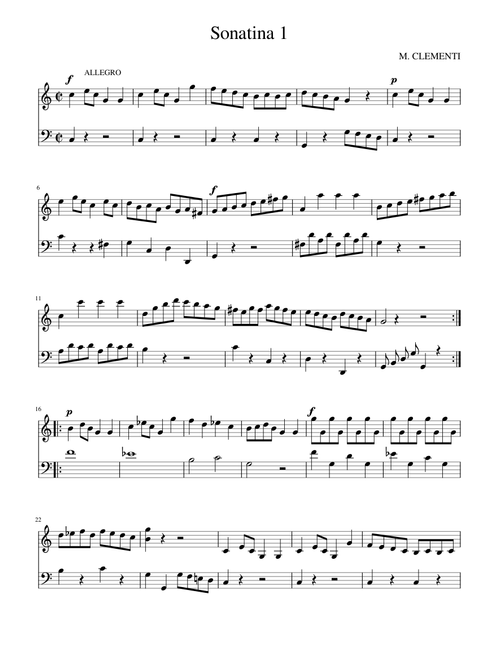 Clementi Sonatina 1