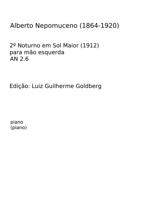 2º Noturno em Sol Maior - Alberto Nepomuceno