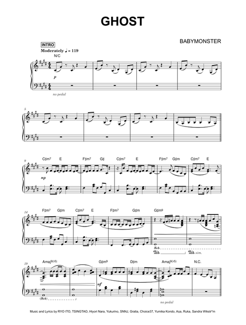 Ghost - BABYMONSTER (Piano)
