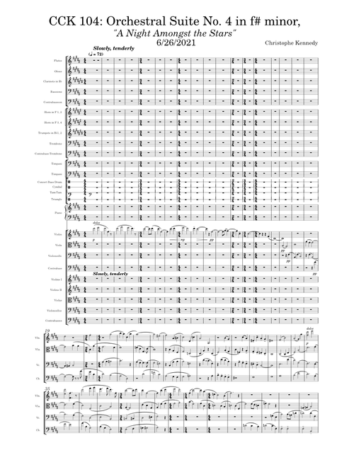 CCK 104: Orchestral Suite 4 in B Major, "A Night Amongst the Stars"