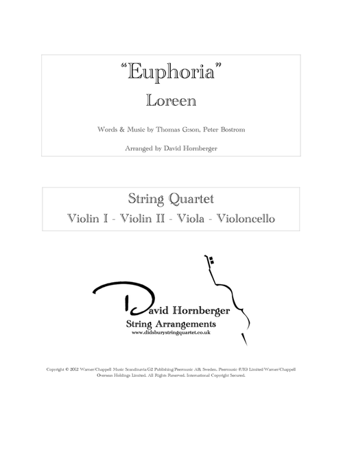 Euphoria (Arr. David Hornberger) - Loreen (String Quartet)