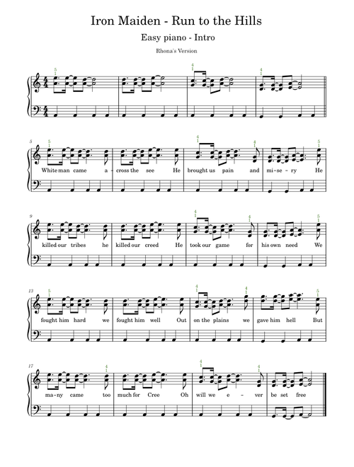 Iron Maiden - Run to the hills - Intro