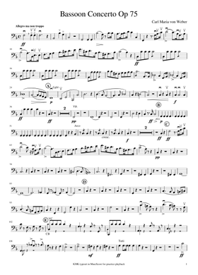 Free Bassoon Concerto In F Major, Op.75 by Carl Maria von Weber