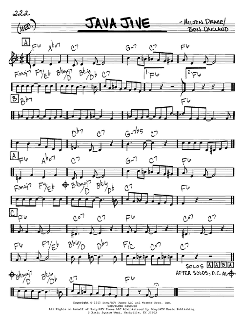 Java Jive - The Ink Spots (Real Book - Melody-Chords)