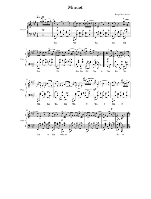 Minuetto e Trio (No. 3) G. 275; Op. 11 No. 5 - Luigi Boccherini
