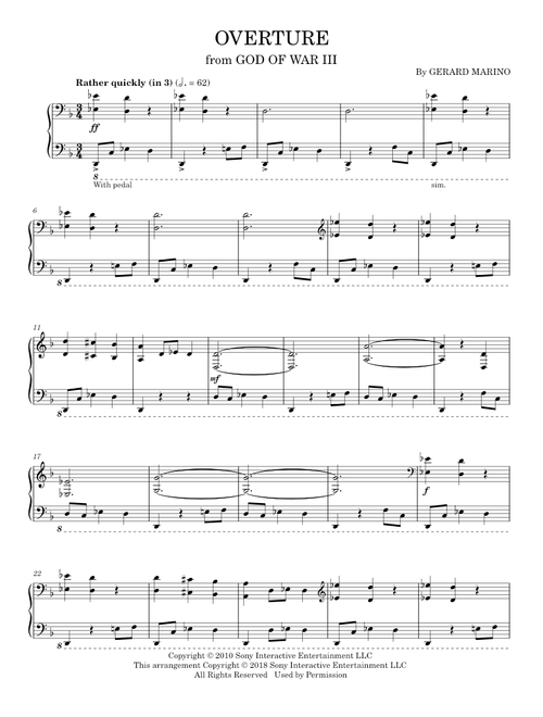 God of War III Overture - Gerard K. Marino (Piano Solo)