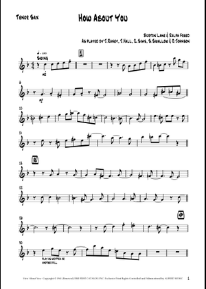 How About You? (Lead sheet with lyrics ) Sheet Music with Chords