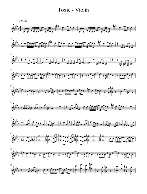 Toxic - violin