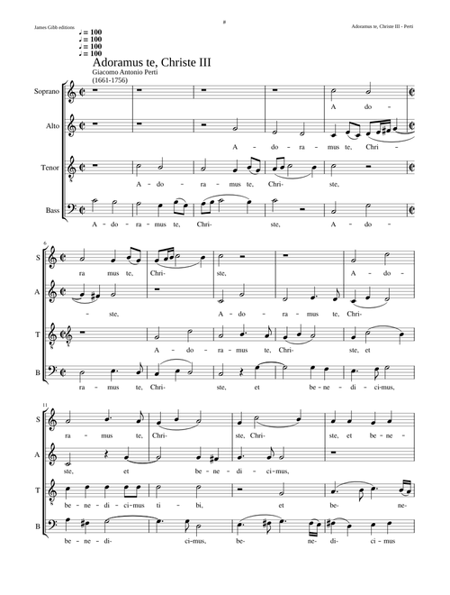 Adoramus te, Christe III - Giacomo Antonio Perti