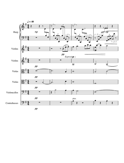 Piece for String Ensemble and Harp