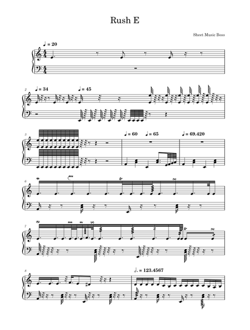 Rush E1 by Sheet Music Boss