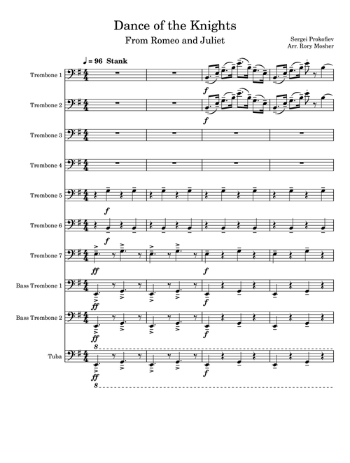 Dance of the Knights (Arr. Rory Mosher) - Sergei Prokofiev (Brass Ensemble)