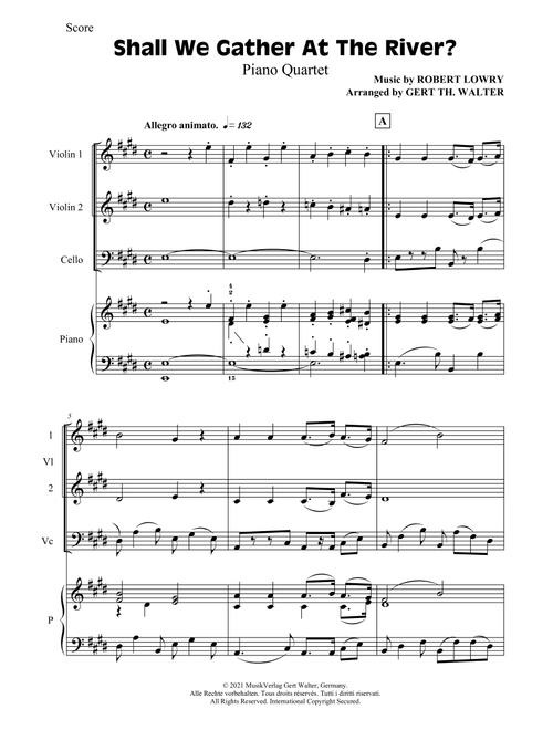 Shall We Gather At The River (Arr. Gert Th. Walter) - Robert Lowry (String Ensemble)