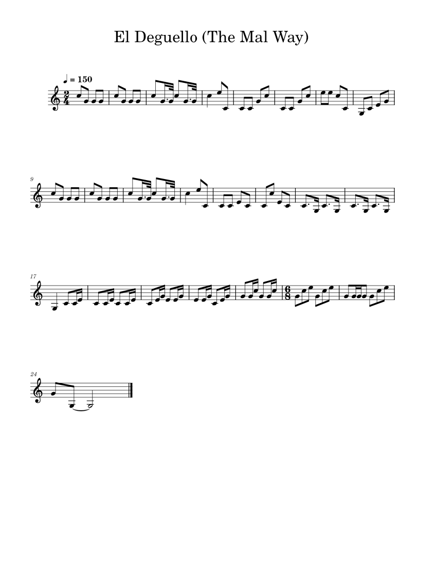 El Deguello The Mal Way Sheet Music For Trumpet In C Solo el-deguello-the-mal-way-sheet-music-for-trumpet-in-c-solo